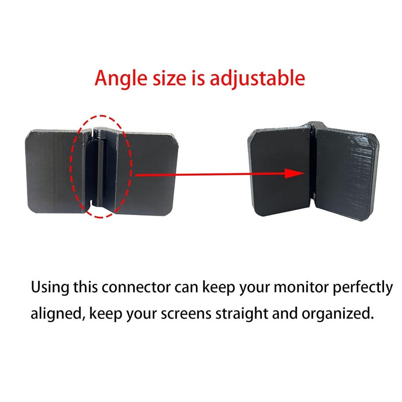 spansee 2 PCS Monitor Connectors Compatible with Sim Racing Monitor, Monitor Alignment Tool, Monitor Hinge (Includes Sticky Strips) - Image 4